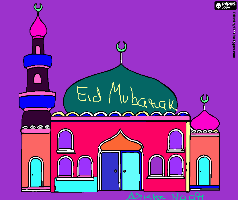 Eid Mubarak coloring page