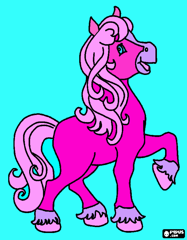elegant young horse coloring page