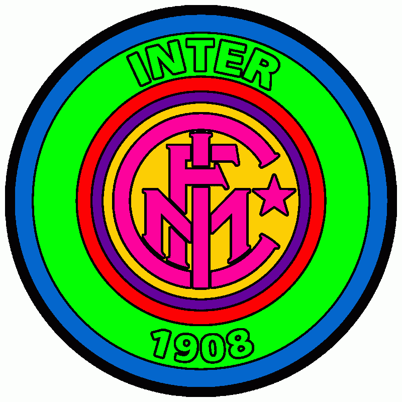 Emblem of FC Internazionale Milano, known as Inter Milan, Italian football club  coloring page