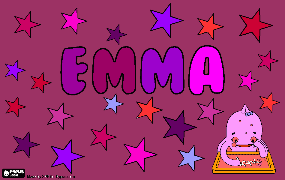 emma's name coloring page