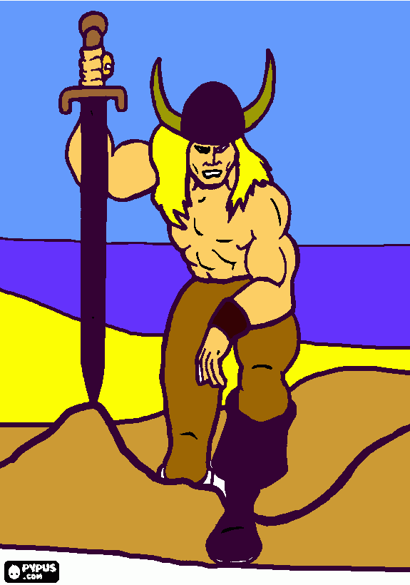 Emmet's Viking coloring page