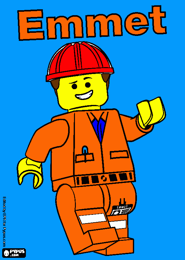 Emmet the lego movie coloring page