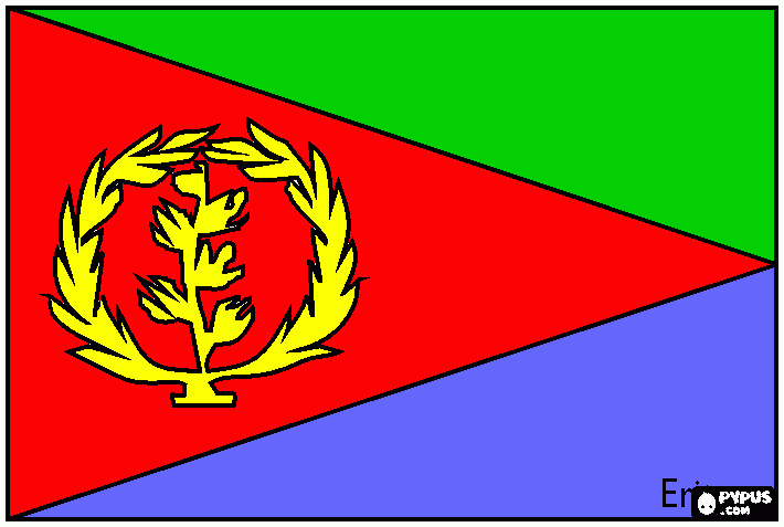 eritrea flag coloring page