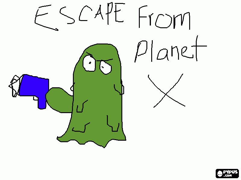 escape from planet coloring page