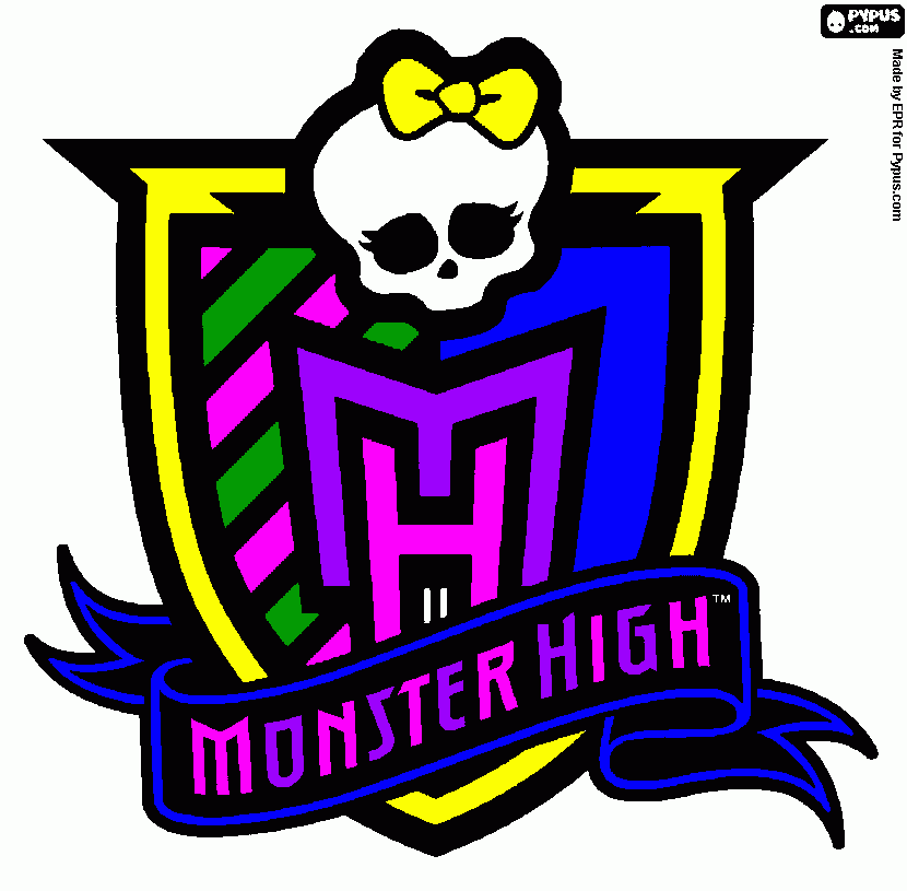 escudo monster high coloring page