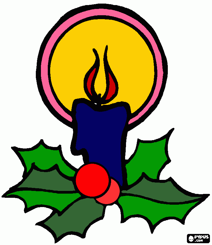 Espelma de Nadal coloring page