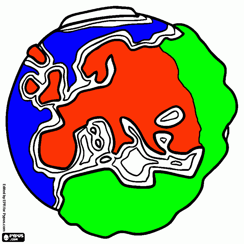 Europe on our planet  coloring page