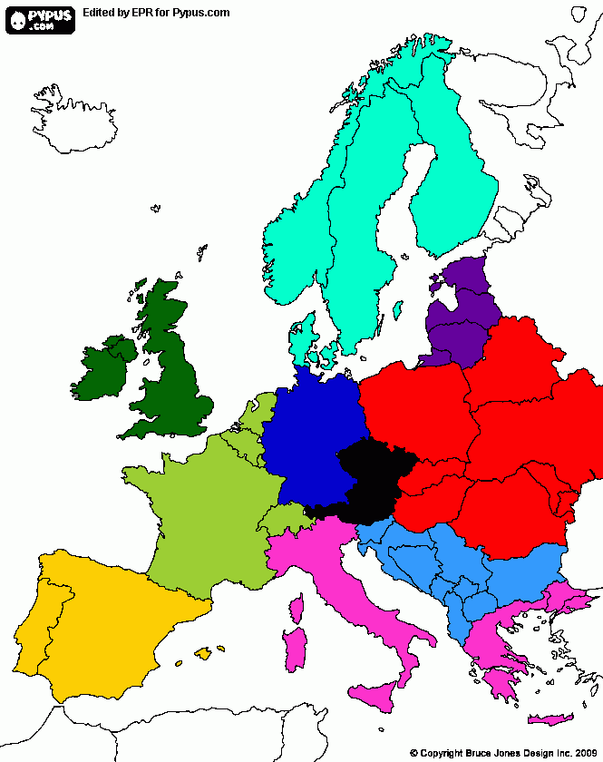 Europe Plans coloring page