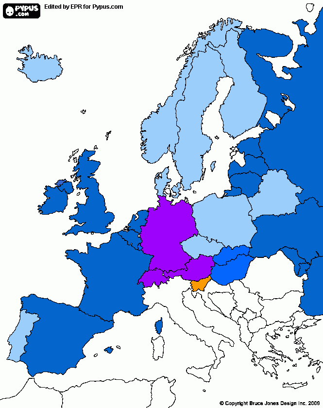Europe training coloring page