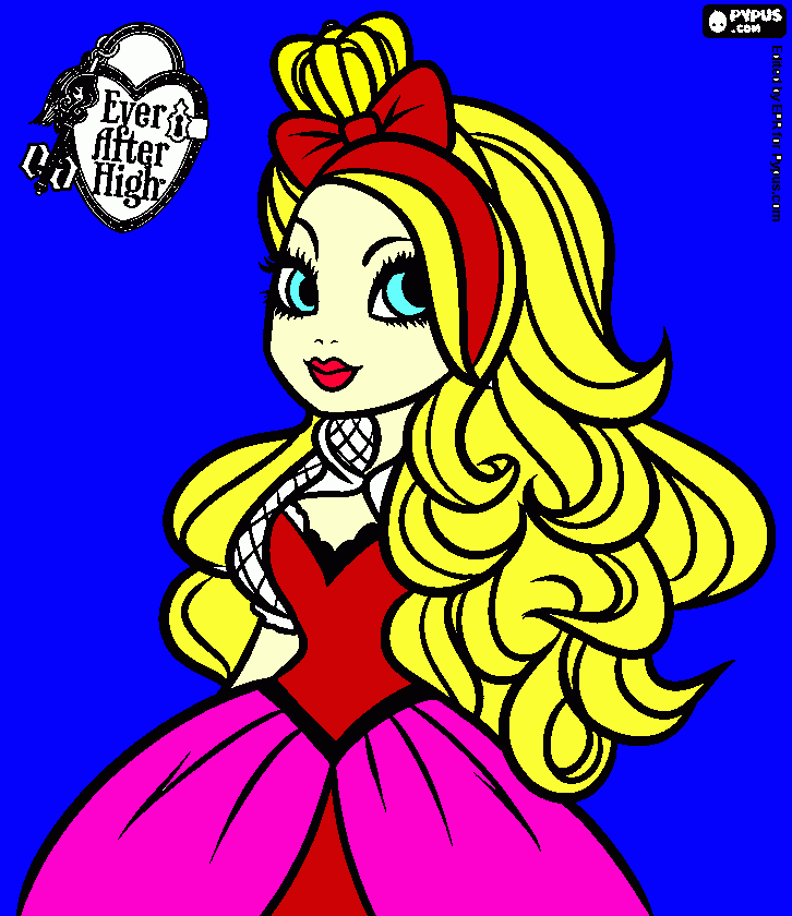 ever after high apple white ledder of the royals coloring page