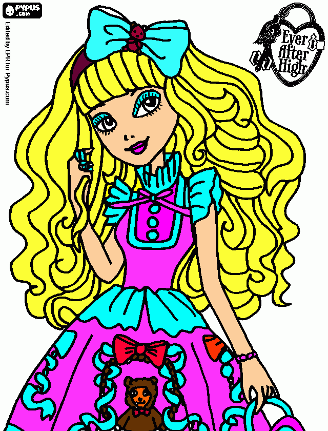 ever after hihg coloring page