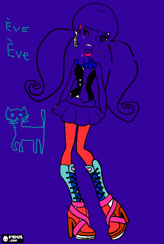 Eve's Drawing coloring page