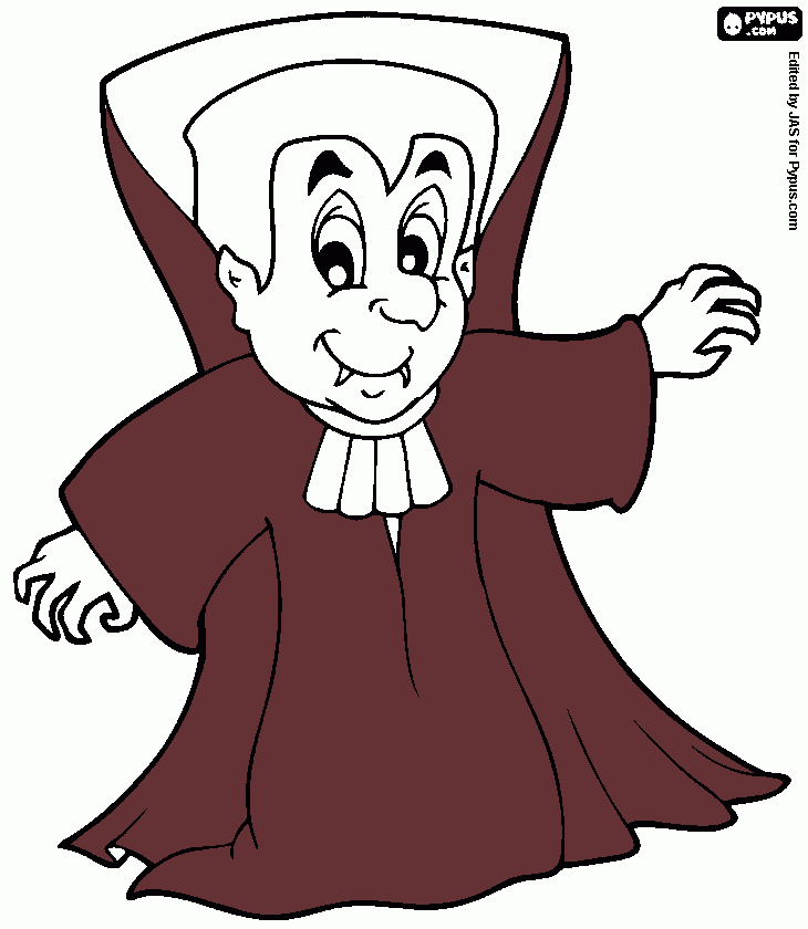 evil vampire coloring page