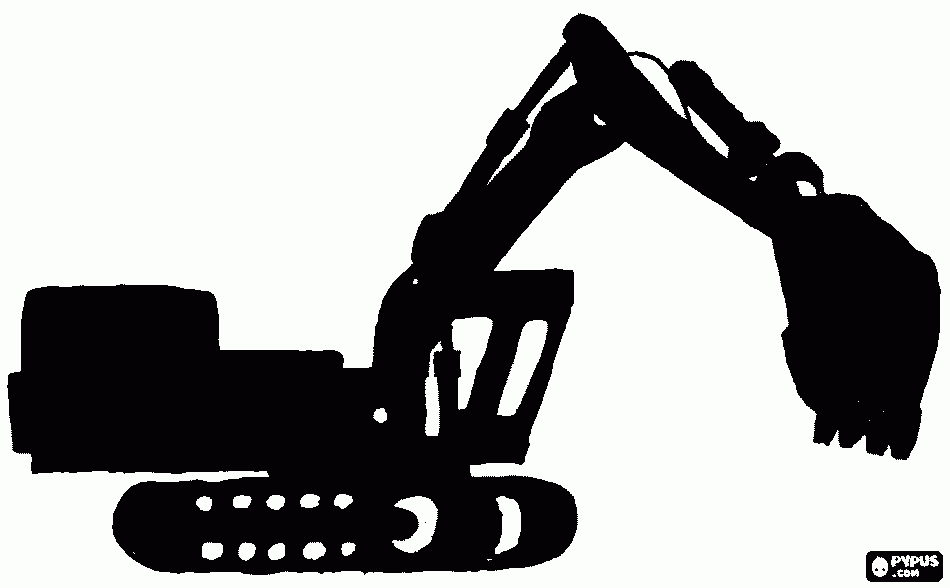 excavator coloring page