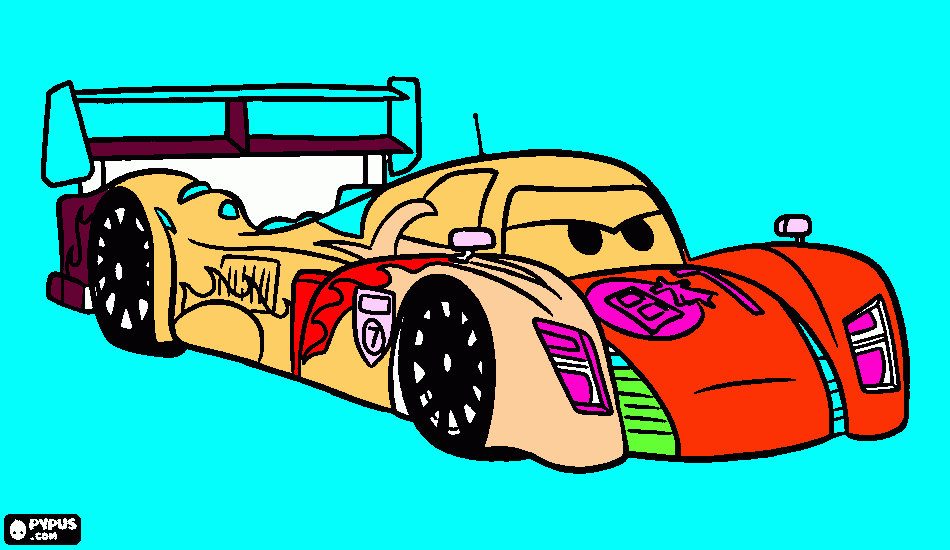 F1 Racing coloring page