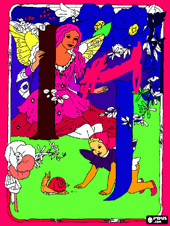 Fairy coloring page
