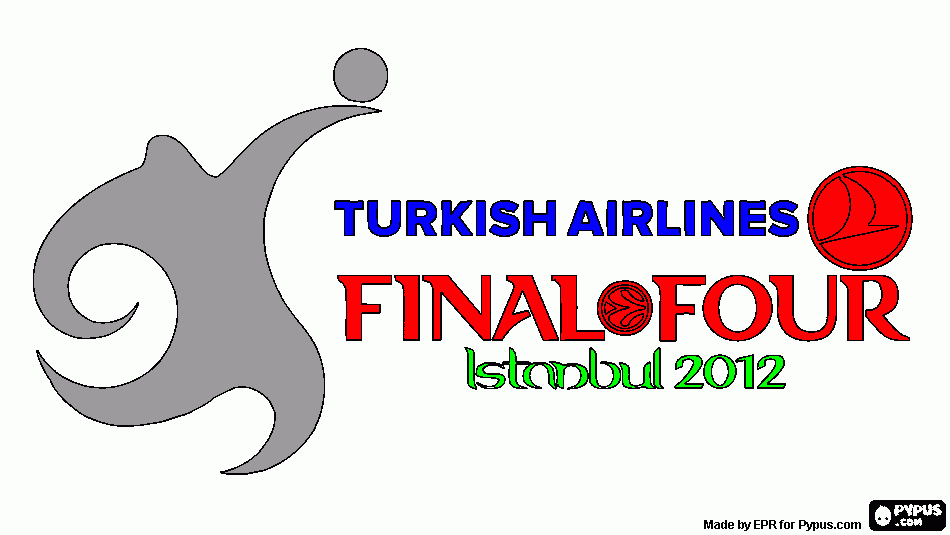 Final Four Istanbul 2012 Euroleague logo  coloring page