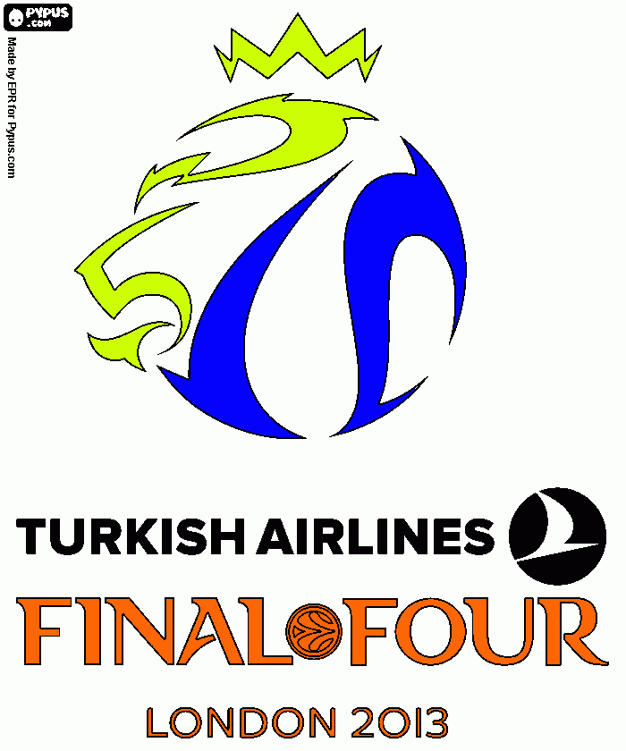 Final Four London 2013 Euroleague Basketball coloring page