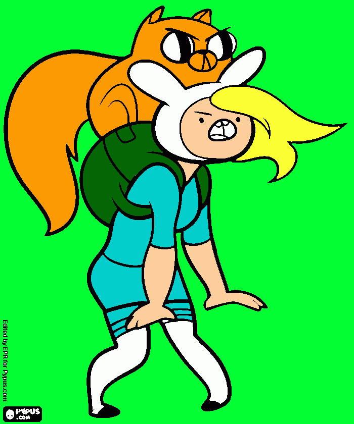 fionna and cake best buds like finn and jake coloring page