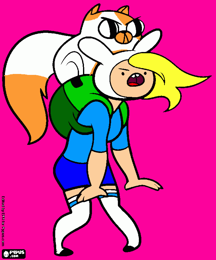 fionna and cake coloring page