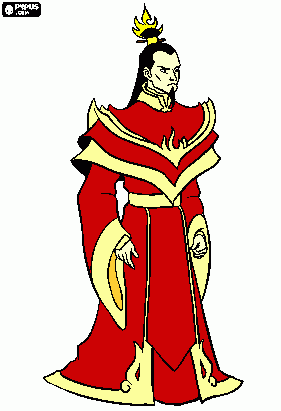 Fire Lord Ozai from Avatar coloring page