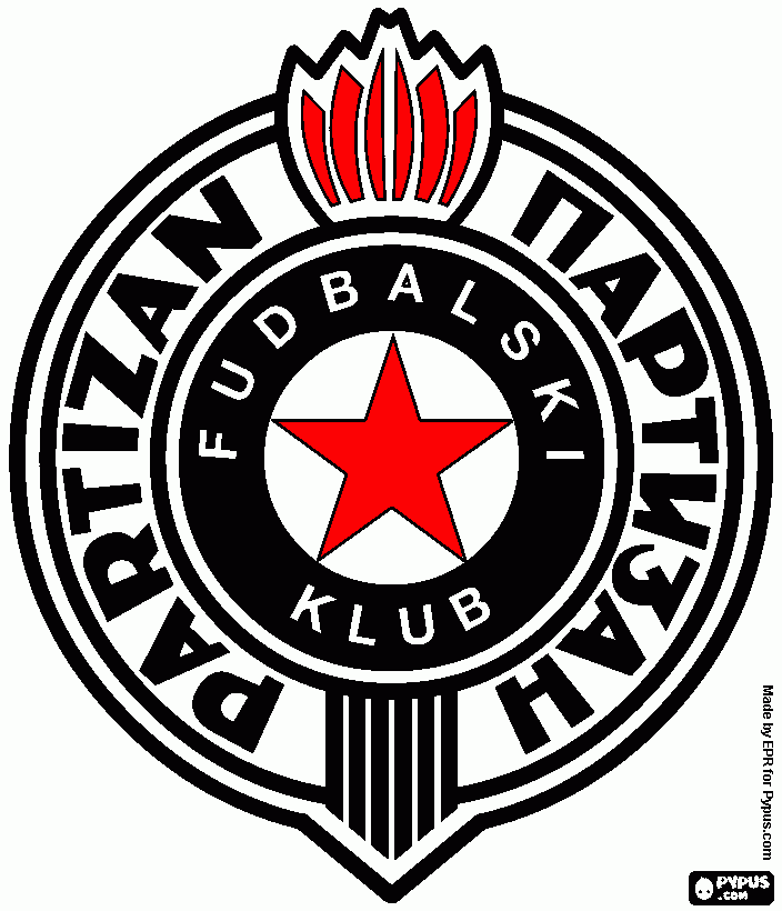 FK Partizan Belgrade coloring page