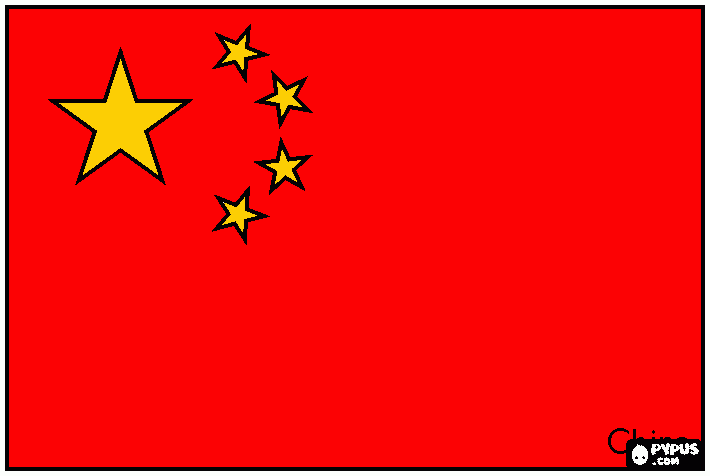 Flag of China coloring page