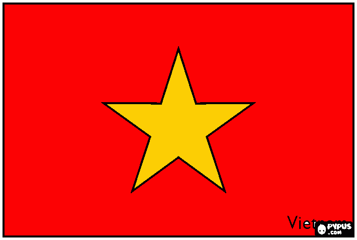 Flag of Vietnam coloring page