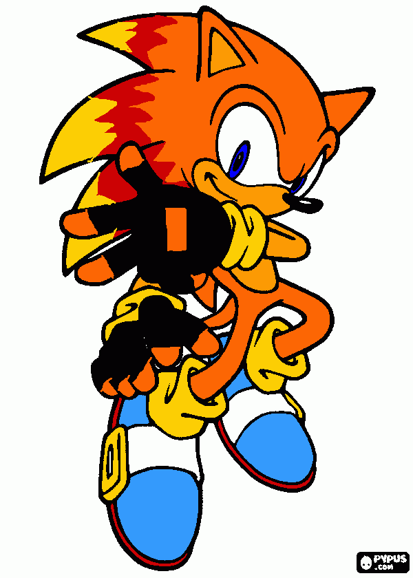 flame the hedgehog  coloring page