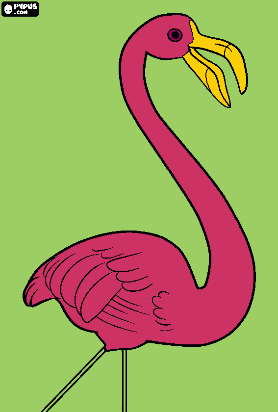 flamingo Juliet coloring page