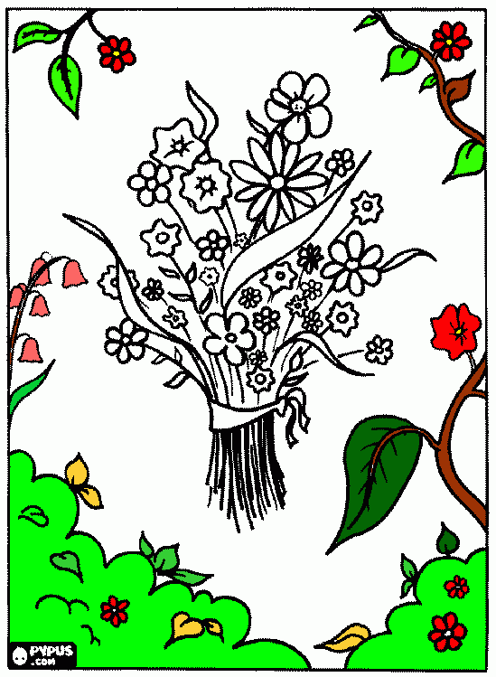 flower frame coloring page