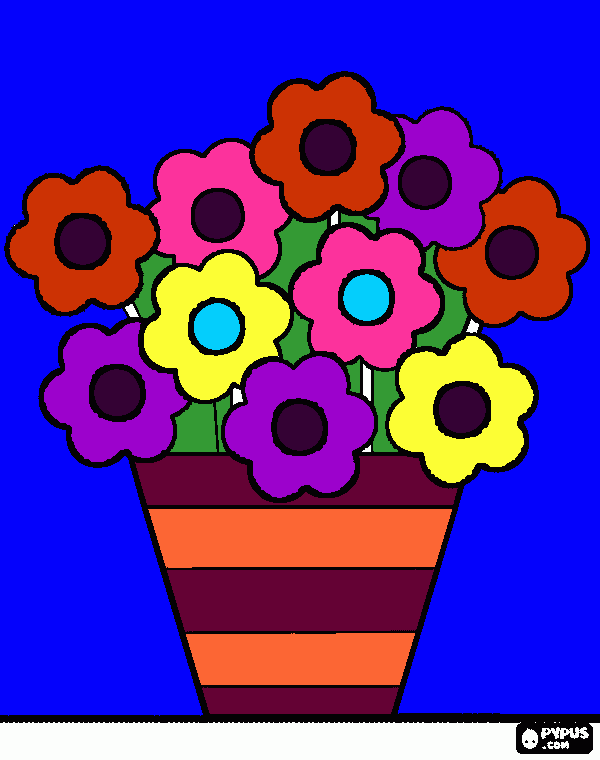 flowers for u good morning coloring page