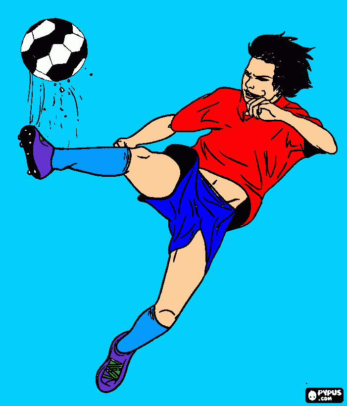 Footballer with a little white hair lol coloring page