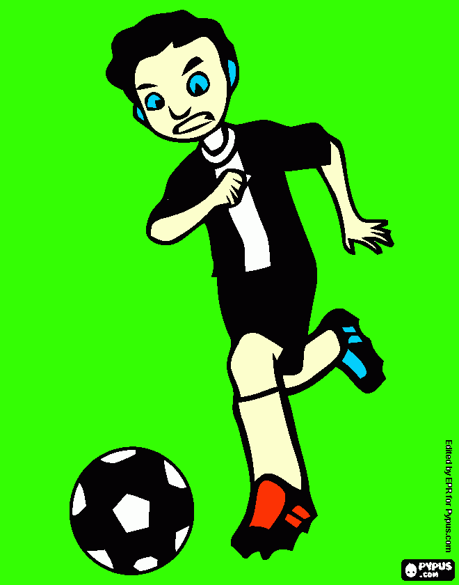 Footballing Maniac coloring page