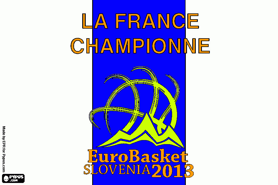 France, European champion in Basketball coloring page