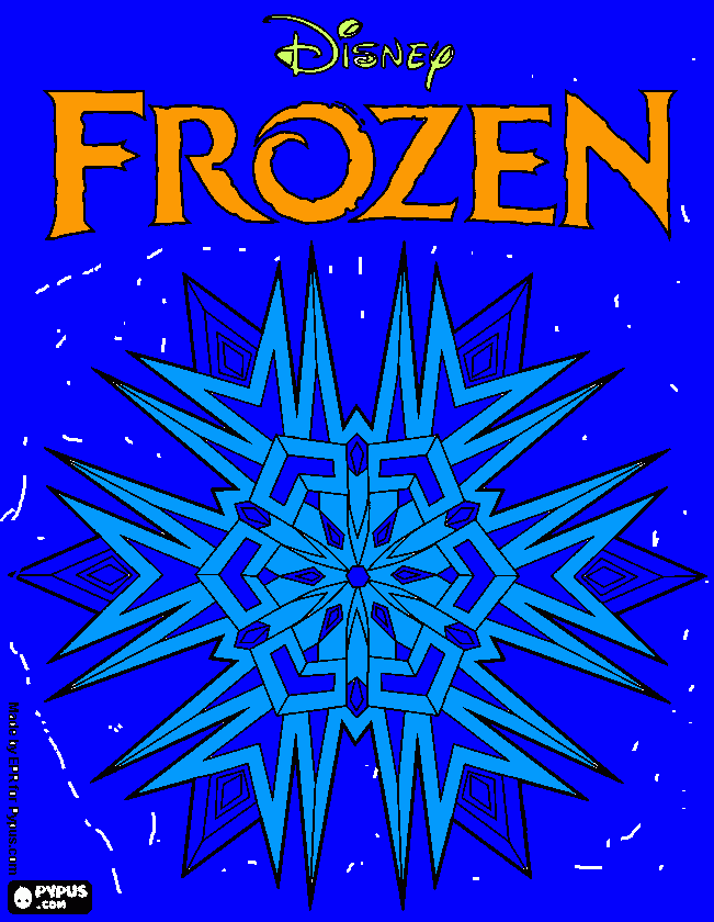Frozen colouring coloring page