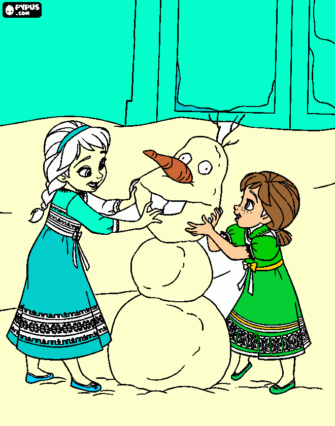  frozen elsa and coloring page