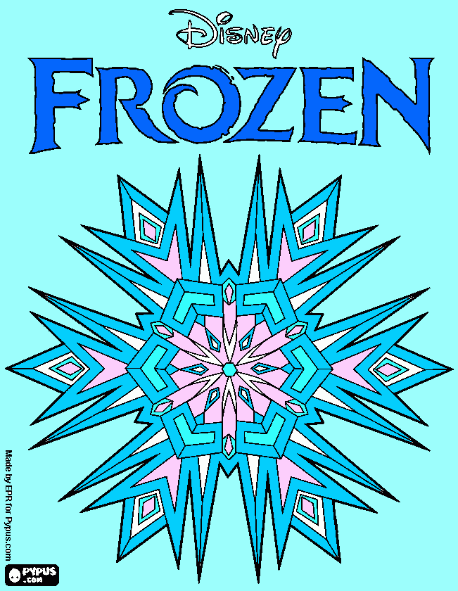 FROZEN logo coloring page
