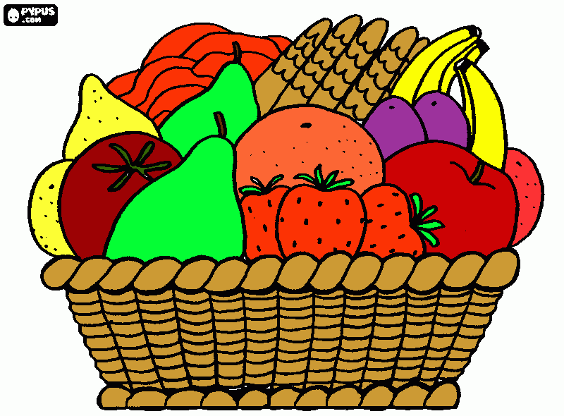 Fruit Basket coloring page