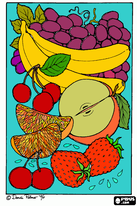 frutta coloring page