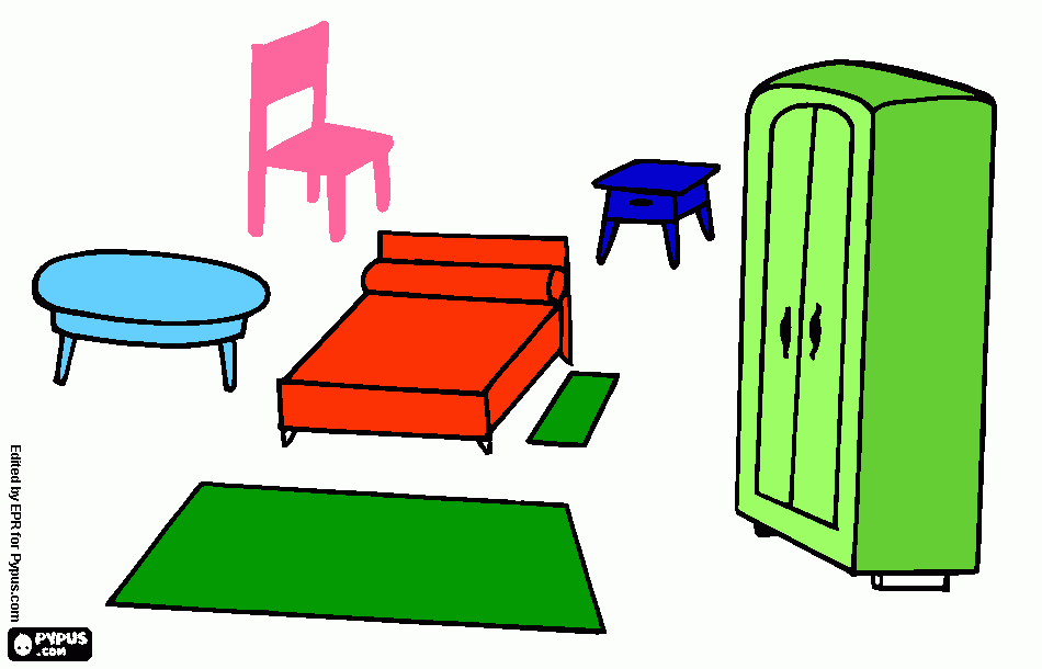 furniture coloring page