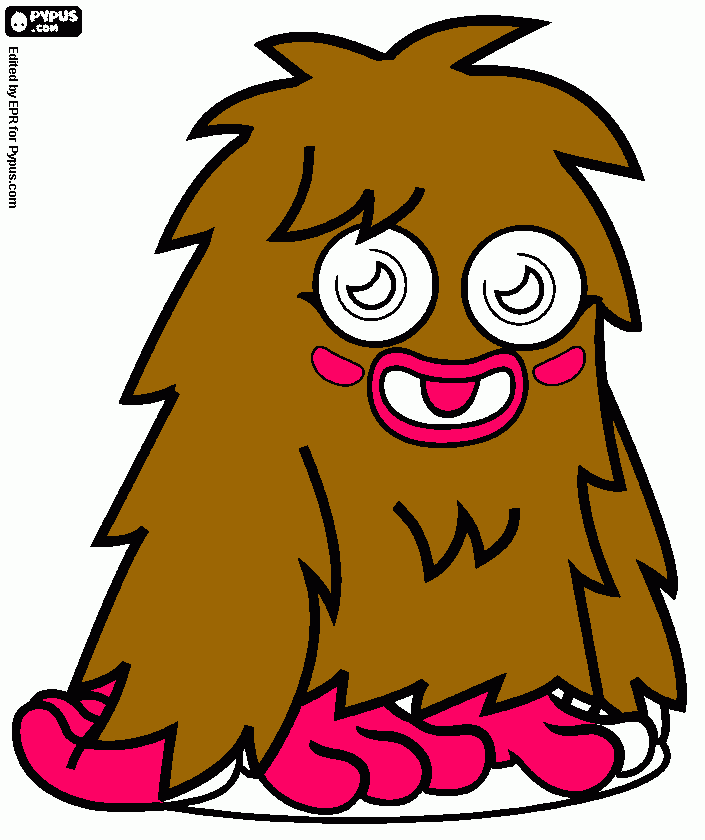 furry coloring page