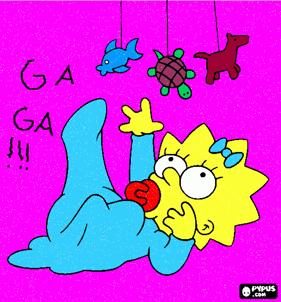 ga ga !!! po po !!! coloring page