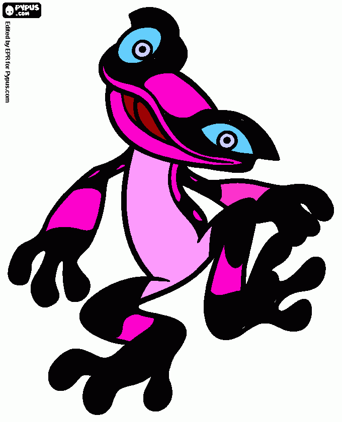 Gabi the frog coloring page