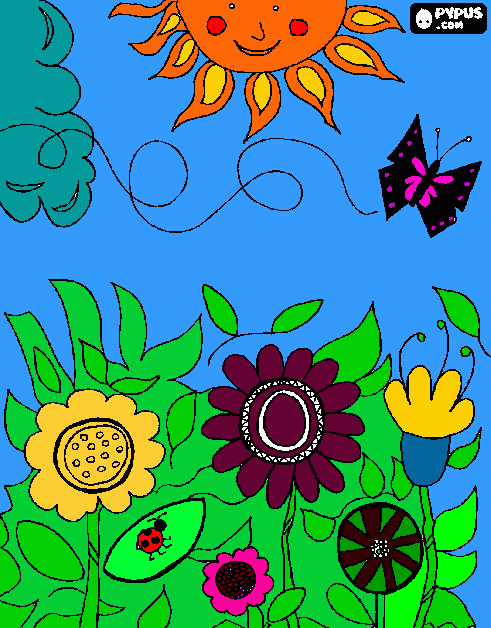 garden coloring page