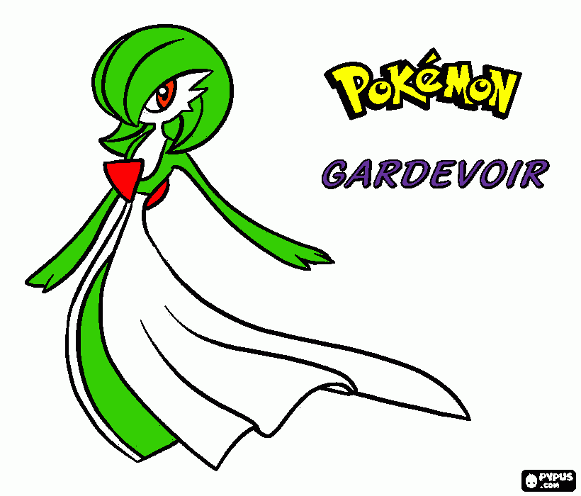 gardevoir coloring page