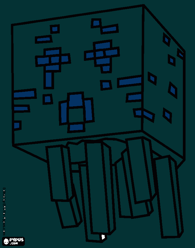 Gast Minecraft coloring page
