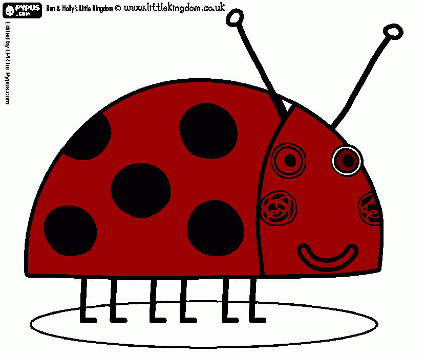 Gaston the ladybird coloring page