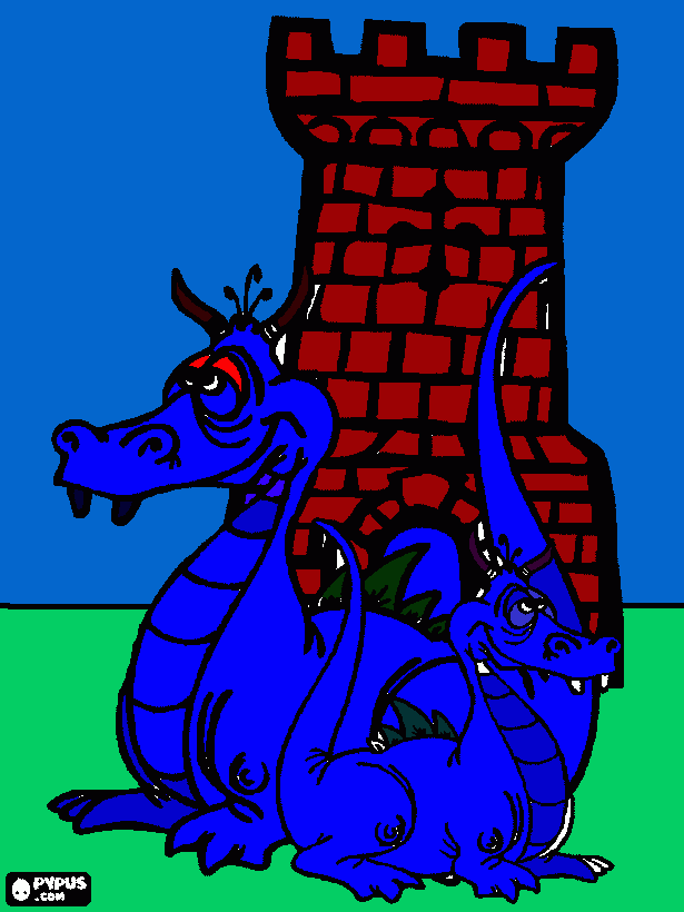 gaurd dragons coloring page