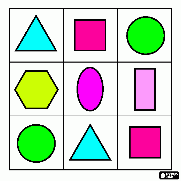 Geometric Shapes coloring page